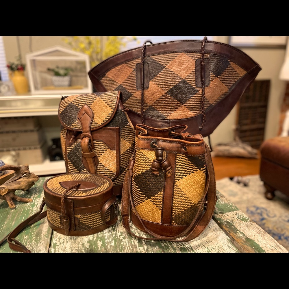 Set of Unique Hand Woven Indonesian Bags